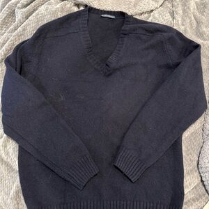 Navy V-Neck Sweater